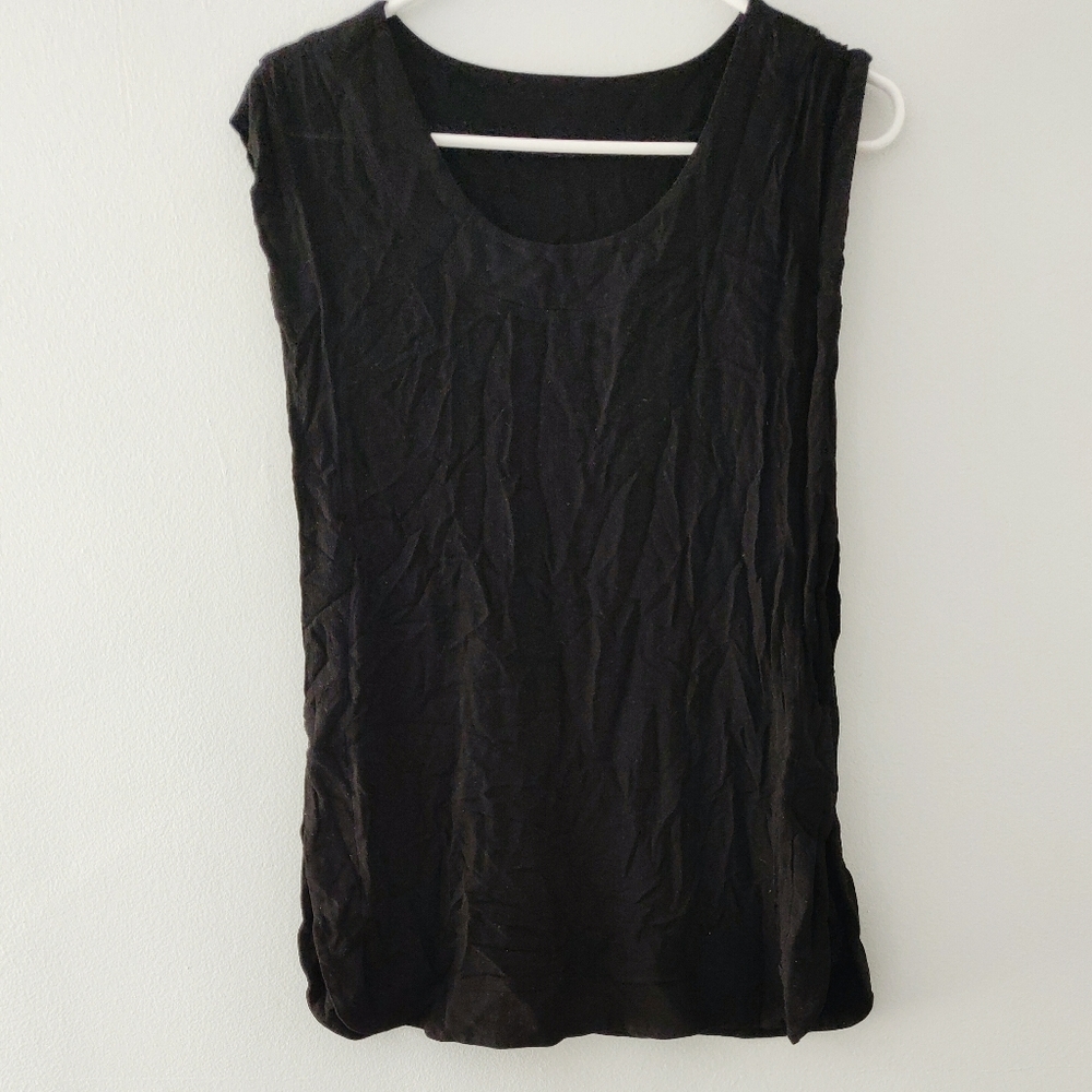 BLACK OPEN SIDES TANK TOP SIZE S